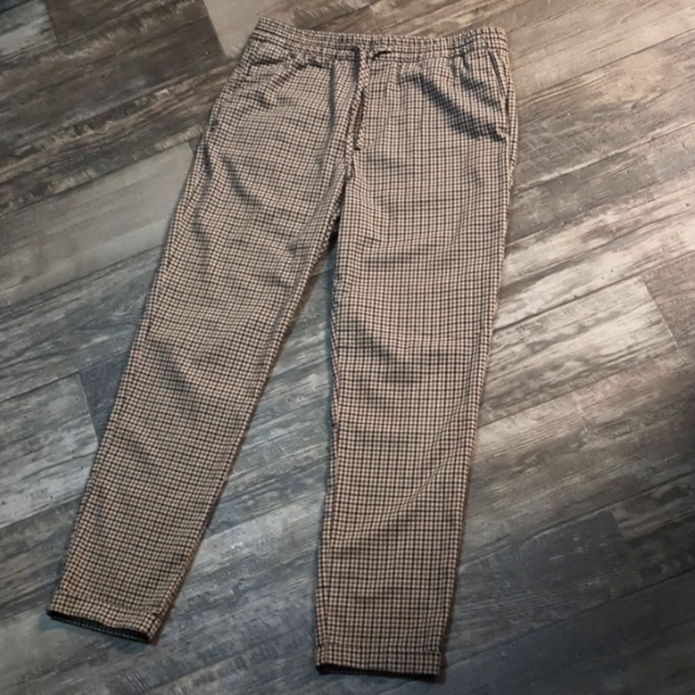 H&M Women's M Plaid Slim Fit Cuffed Trouser Pants - Picture 7 of 13